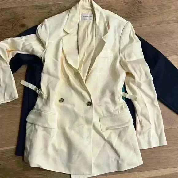 NWOT CLUB MONACO D-Ring Blazer Sz L in Cream/offwhite - Picture 6 of 6